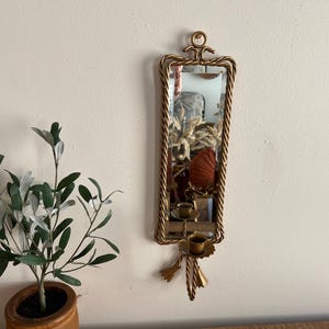 Vintage Gold Rope Mirror wall sconce