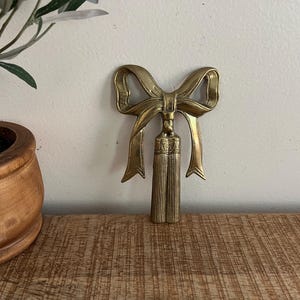 Vintage Brass Bow Wall Decor