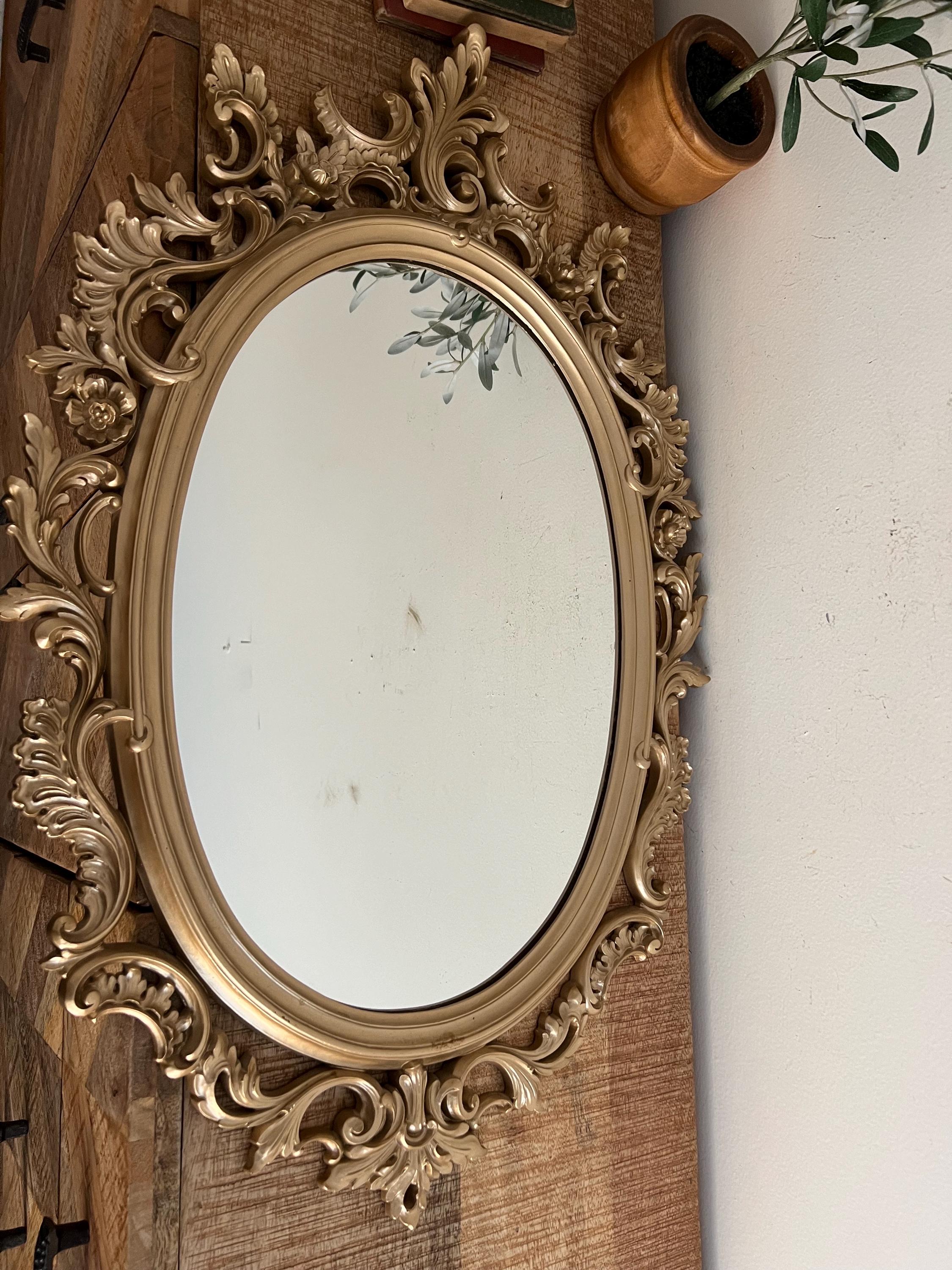 Vintage Gold Ornate Dart Mirror - Etsy