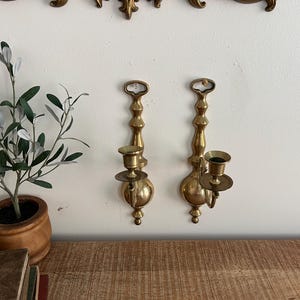 Lot De 2 Appliques Murales Art Déco Années 1960 – Laiton, Cuivre, Verre