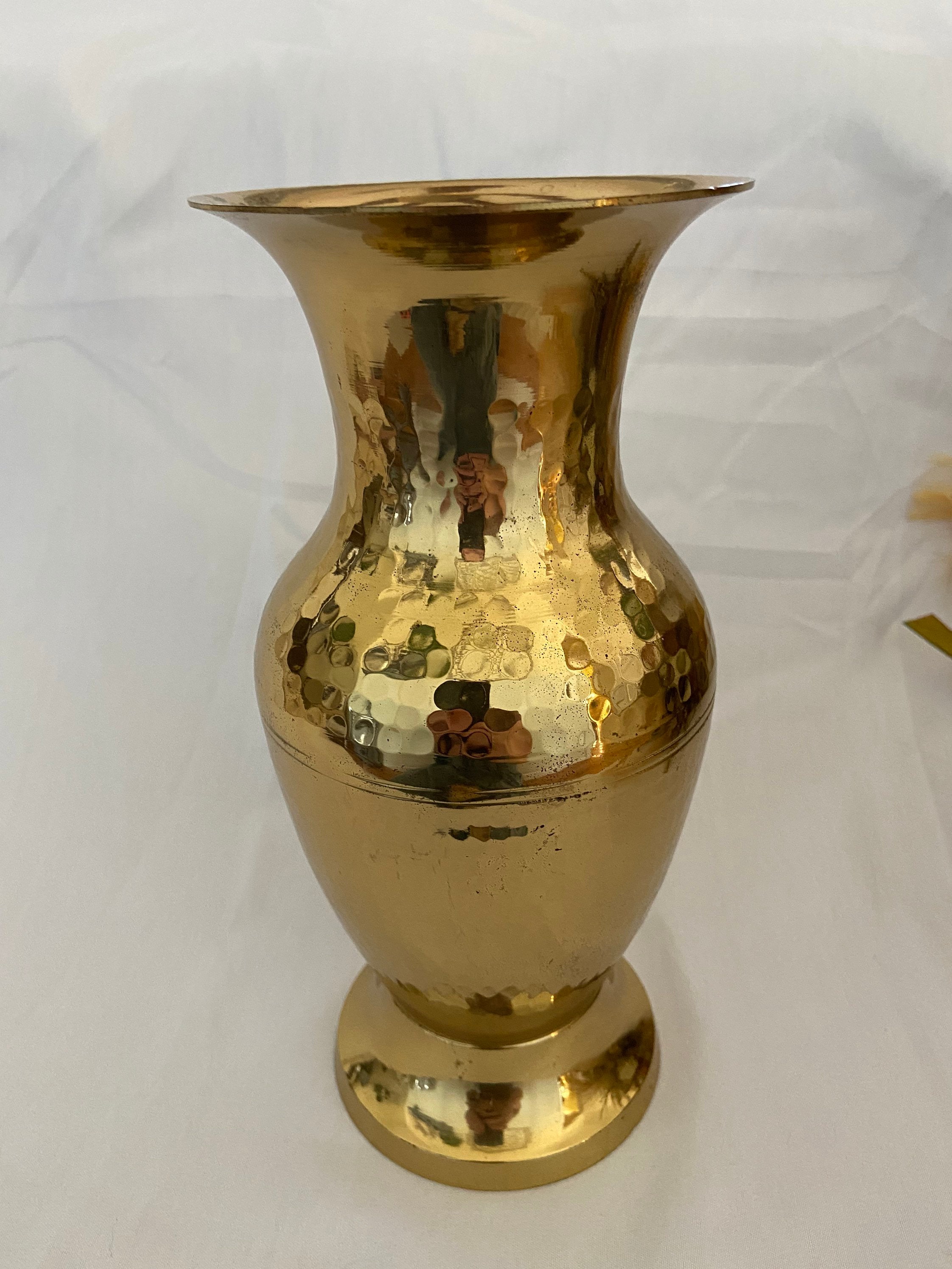 Vintage Brass Vase Italy at Angelo Zehner blog