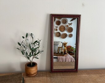 Vintage Mahogany Rectangle With gold trim mirror