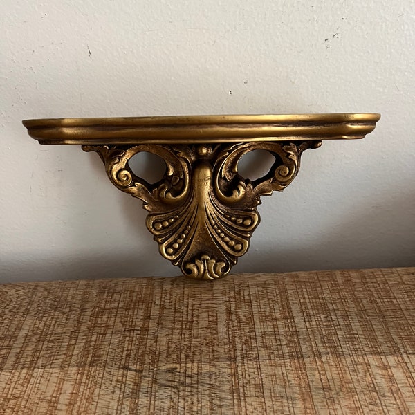 Vintage gold Ornate Wall Shelf