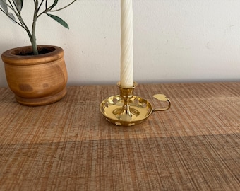 Vintage Brass Hearts Candlestick with handle