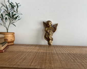 Vintage Solid Brass cherub wall decor