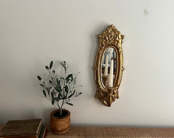 Vintage Gold Ornate Home Interior Mirror wall sconce