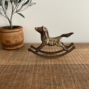Vintage Brass Rocking Horse