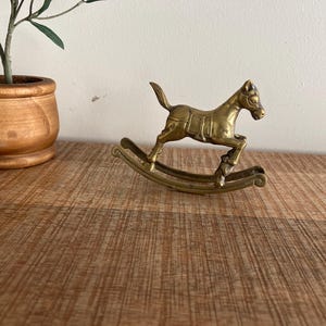 Vintage Brass Rocking Horse