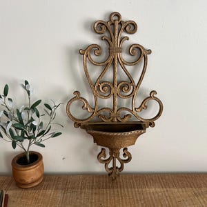 Vintage Gold Ornate Homco Wall Planter