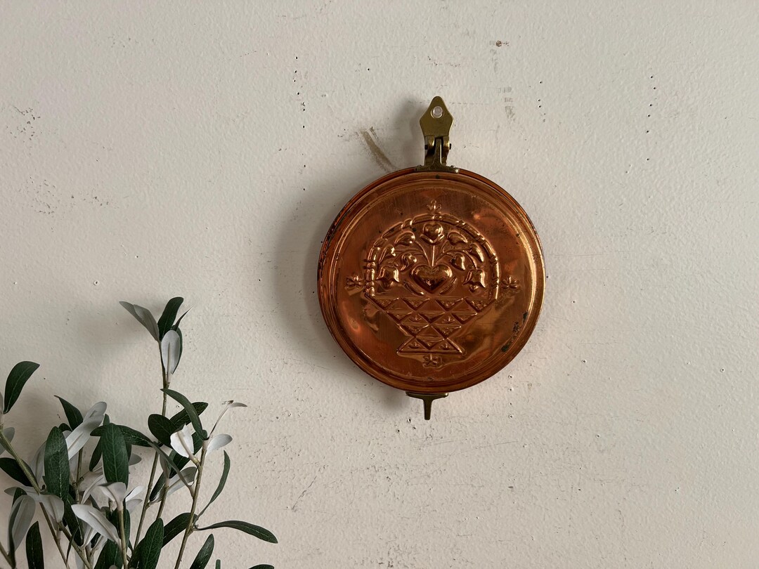 Vintage Copper Hearts Basket Wall Key Holder - Etsy