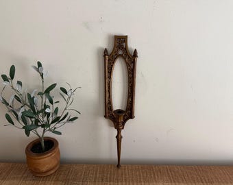 Vintage Gold Ornate Syroco Wall Sconce