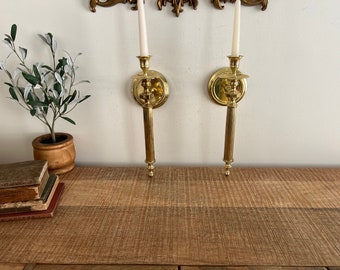 vintage brass wall sconces set of 2