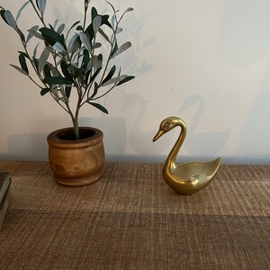 Vintage Brass Swan