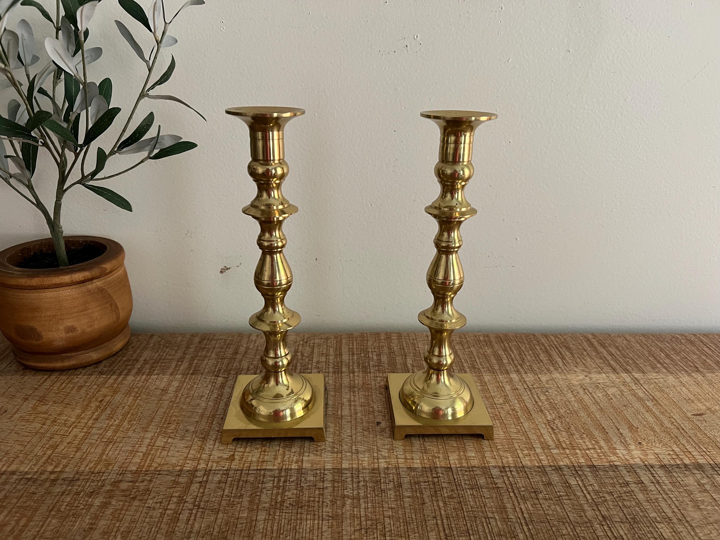 Vintage Brass Candlesticks Made in Japan Set of 2 - Etsy