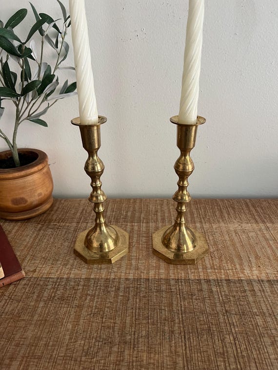 ヴィンテージ真鍮キャンドルスタンド 2個セット - Etsy 日本