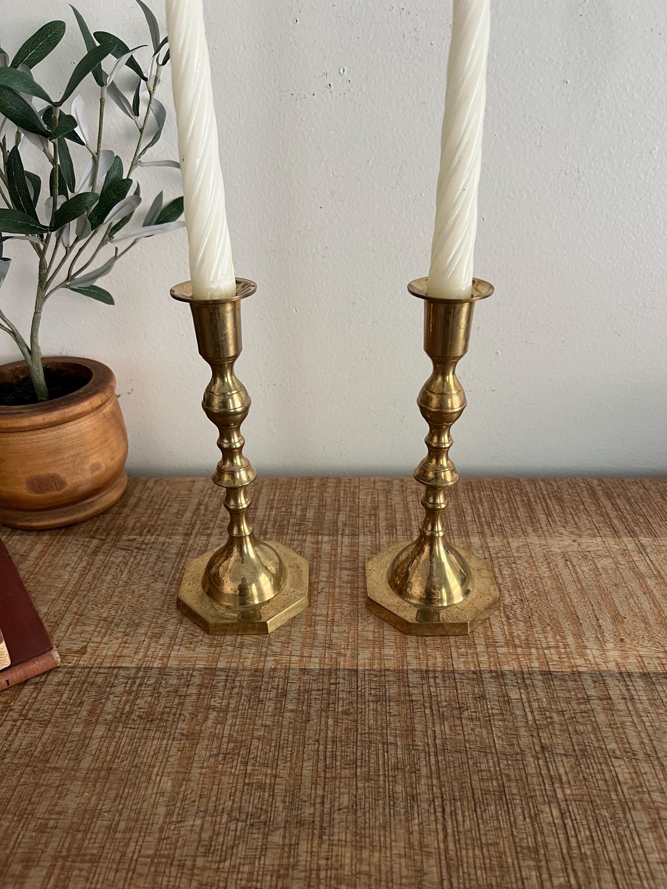 ヴィンテージ真鍮キャンドルスタンド 2個セット - Etsy 日本