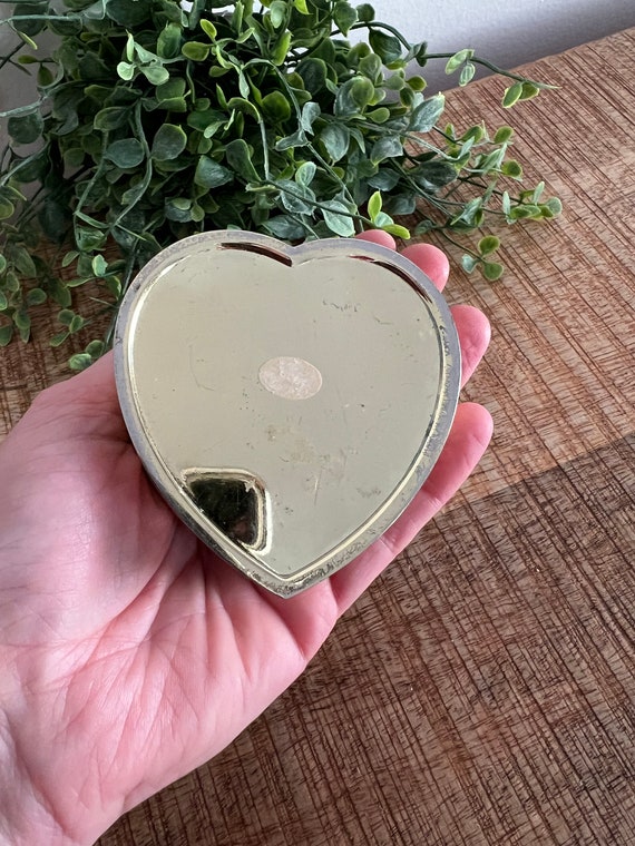 Vintage Brass Heart Trinket box - image 10