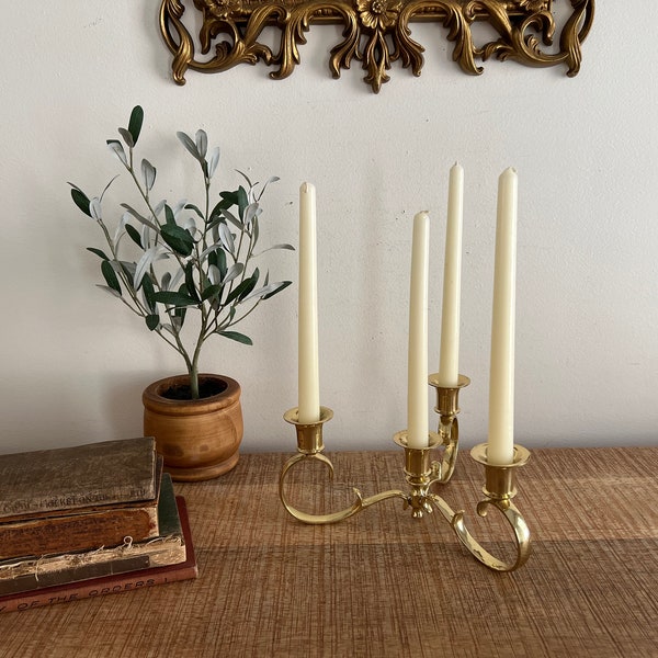 Vintage Brass 4 Candelabra