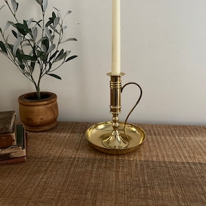 Vintage Brass Candlestick with handle