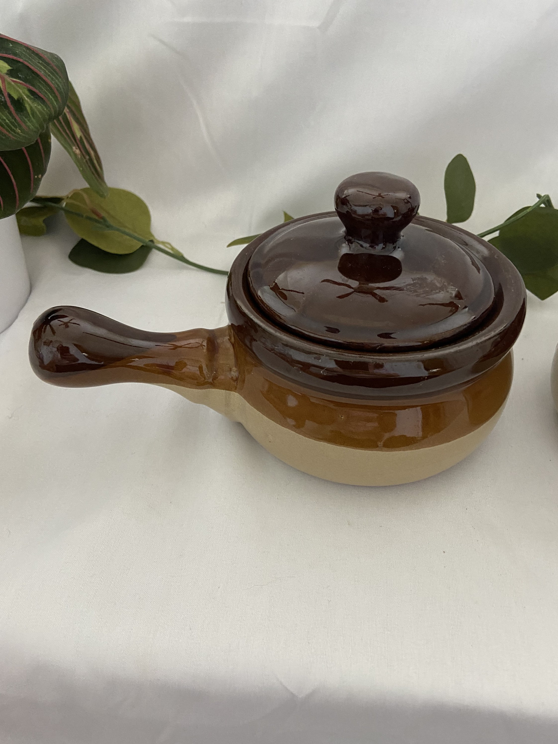 Vintage Stoneware soup crocks with handles set of 2 Etsy