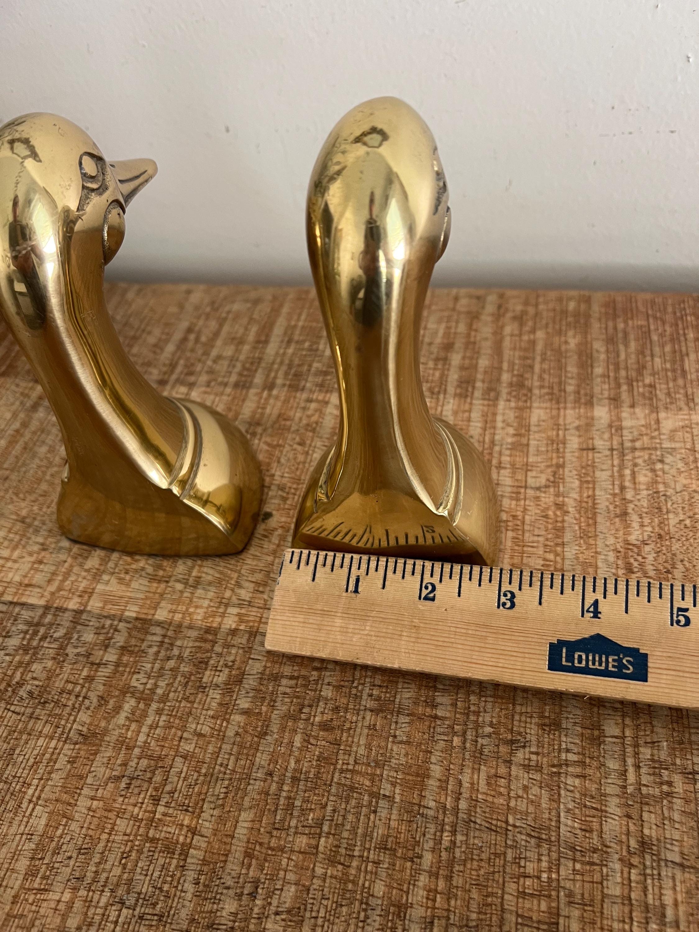 ヴィンテージ真鍮ダックヘッドブックエンド 2個セット - Etsy 日本