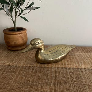 Vintage Ente aus Messing