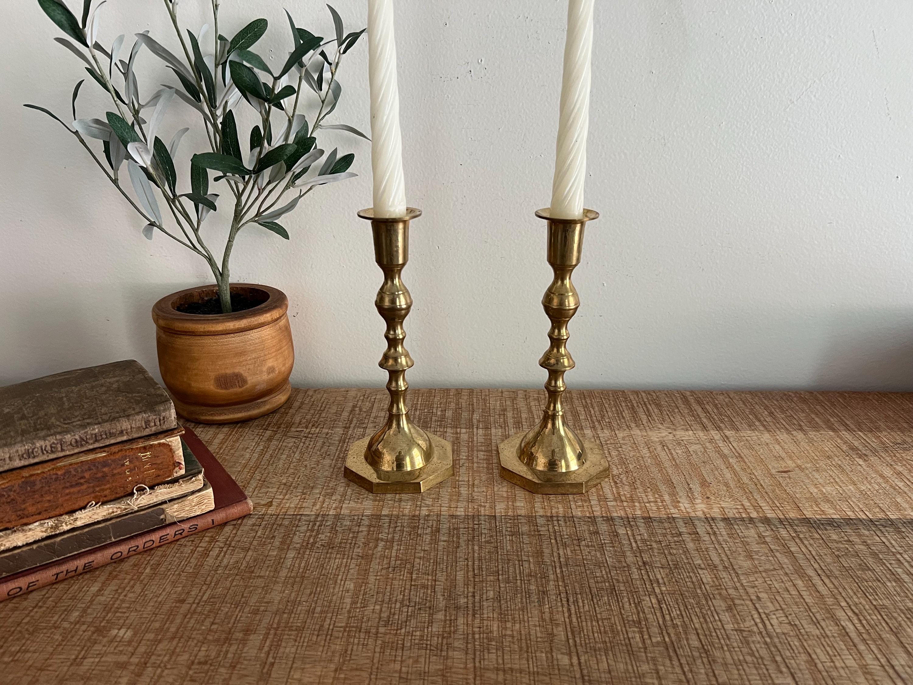 ヴィンテージ真鍮キャンドルスタンド 2個セット - Etsy 日本