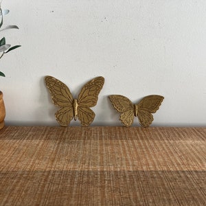 Vintage Gold Butterflies Homco wall decor set of 2