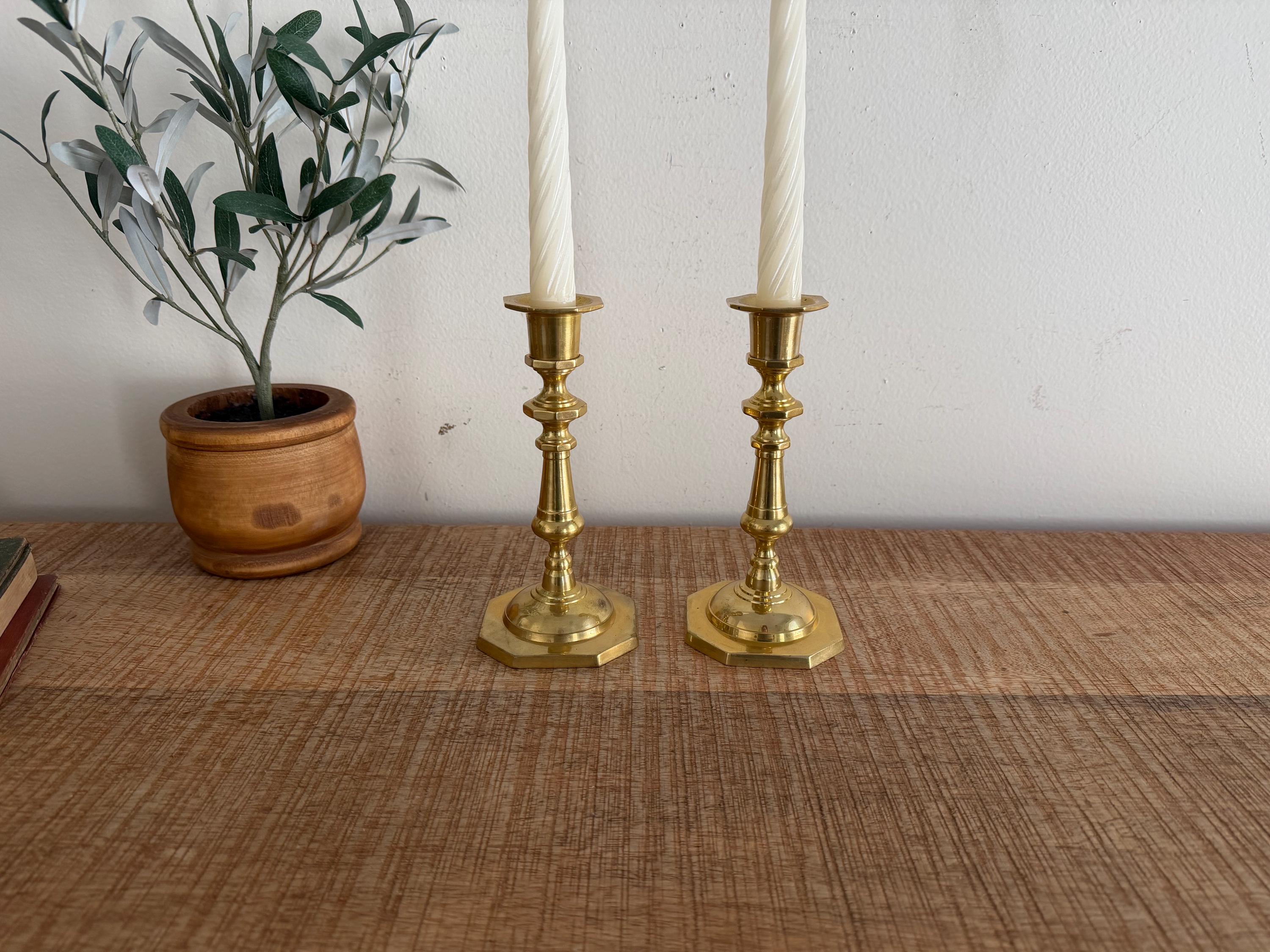 ヴィンテージ真鍮キャンドルスタンド 2個セット - Etsy 日本