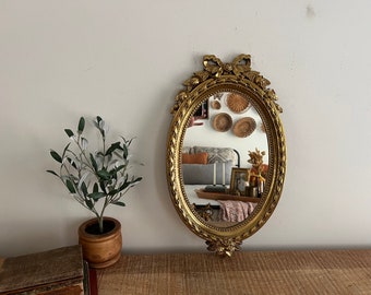 Vintage Gold Ribbons/Roses Home Interior Mirror