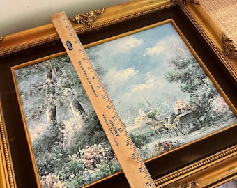 Vintage Jean Francois Raffaelli Oil Painting, Ornate Gold Frame