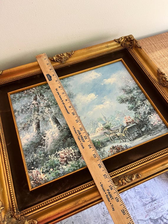 Vintage Jean Francois Raffaelli Oil Painting, Ornate Gold Frame
