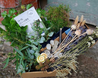 Luxury Eucalyptus & dried flower Christmas Wreath Making Kit