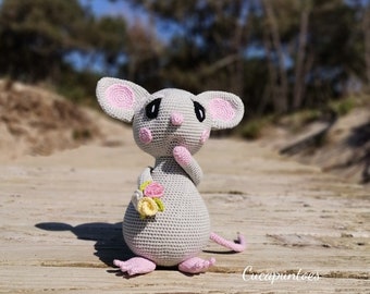 Amigurumi pdf pattern "Bianca, the little mouse"