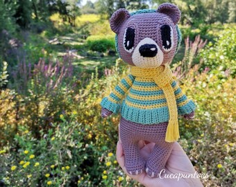 Patrón amigurumi a crochet "Kuma el osito"