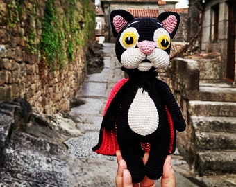 Amigurumi crochet pattern "Samain, the cat"