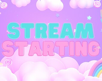 x5 Cute Girly Sky Pastel Twitch OBS Scènes