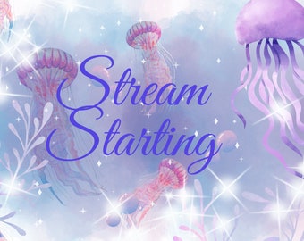 5x Under the Sea Pastel Jellyfish Twitch OBS-scènes met 2x transparant en niet-transparant logo