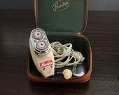 Vintage Norelco Electric Shaver with Case and Cleaning Brush-FREE SHIPPING