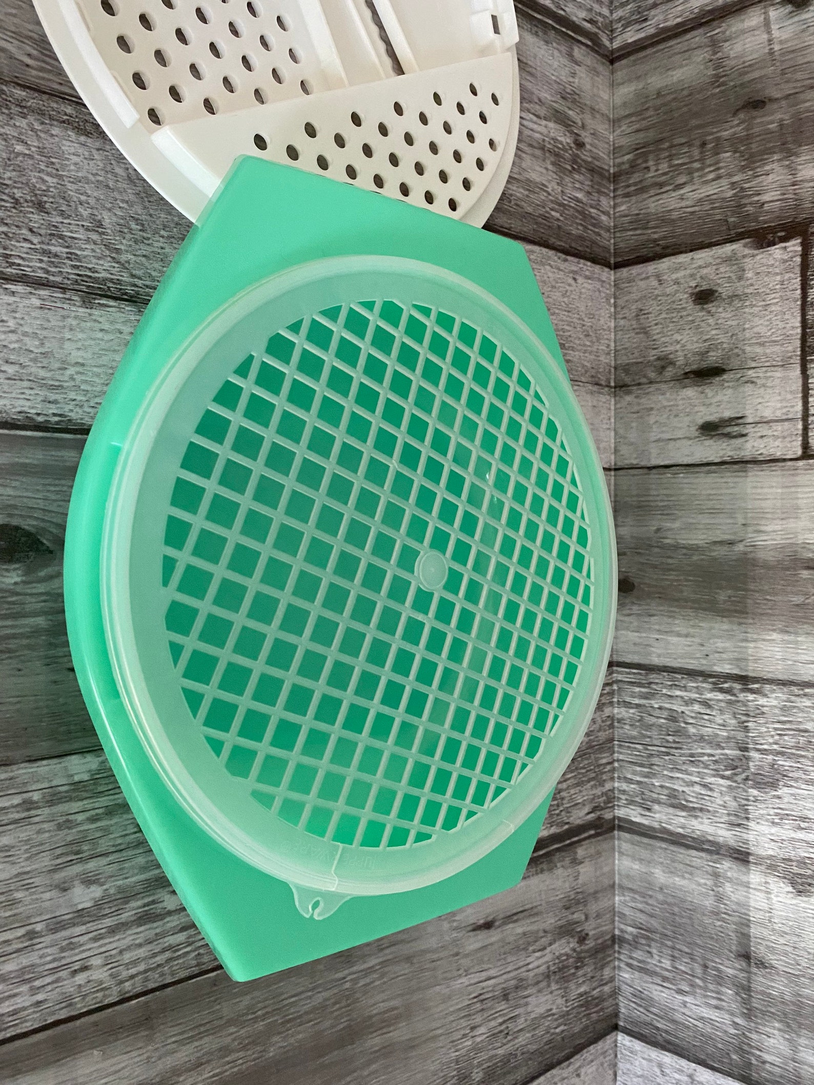 Vintage Green Tupperware Strainer and Cheese Grater With Etsy
