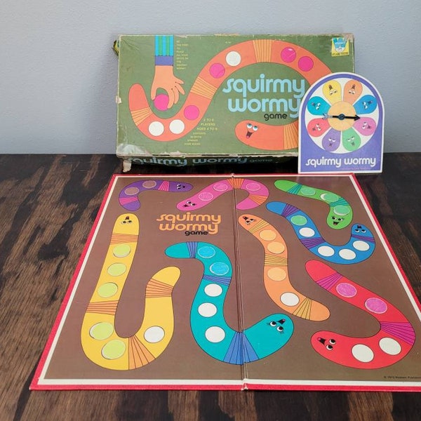 RARE-Vintage 1970 Squirmy Wormy Board Game-Whitman Squirmy Wormy Game-FREE SHIPPING