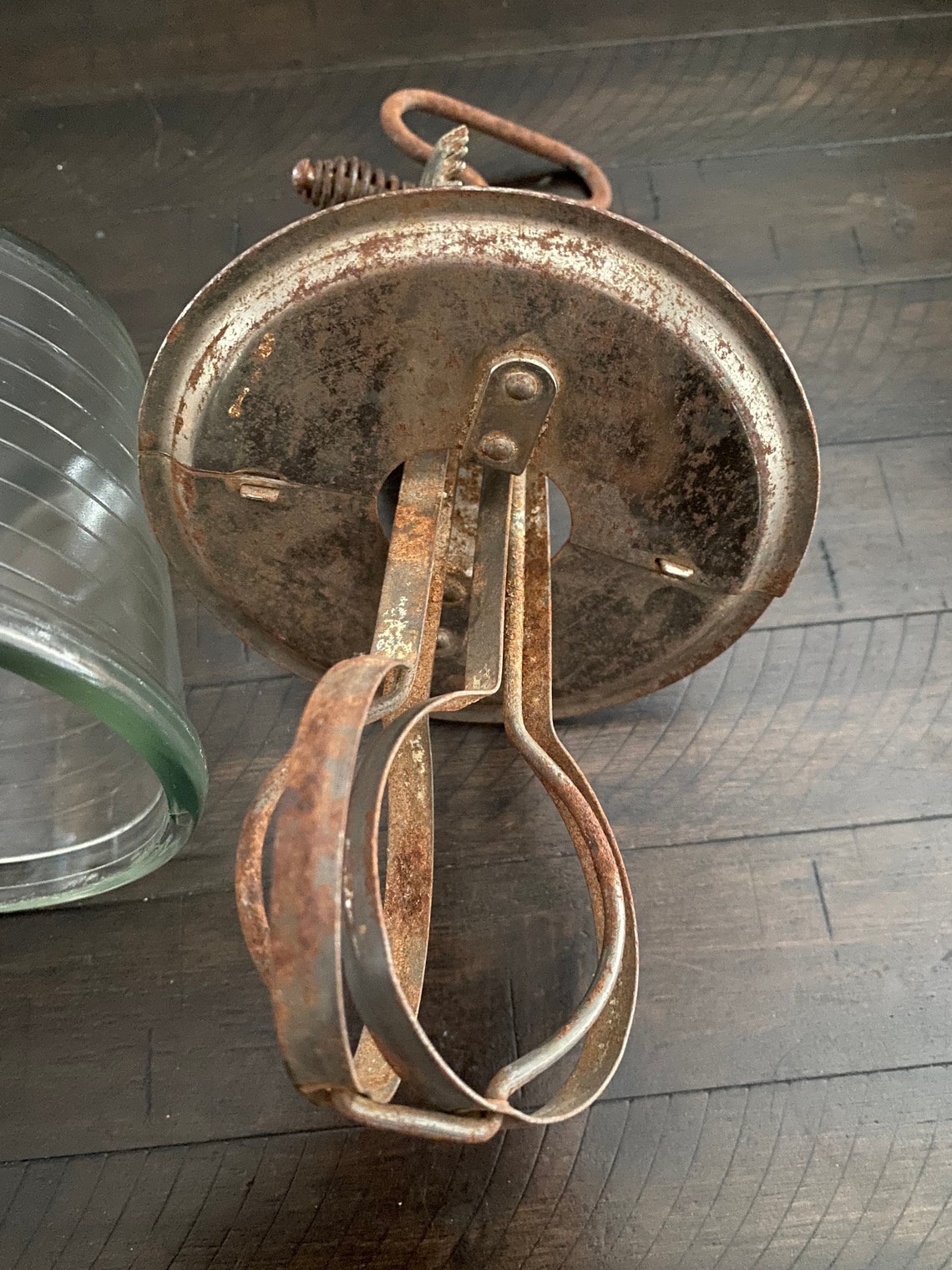 Antique Hand Mixer with Glass JarEgg BeaterHand BeaterCrank Etsy