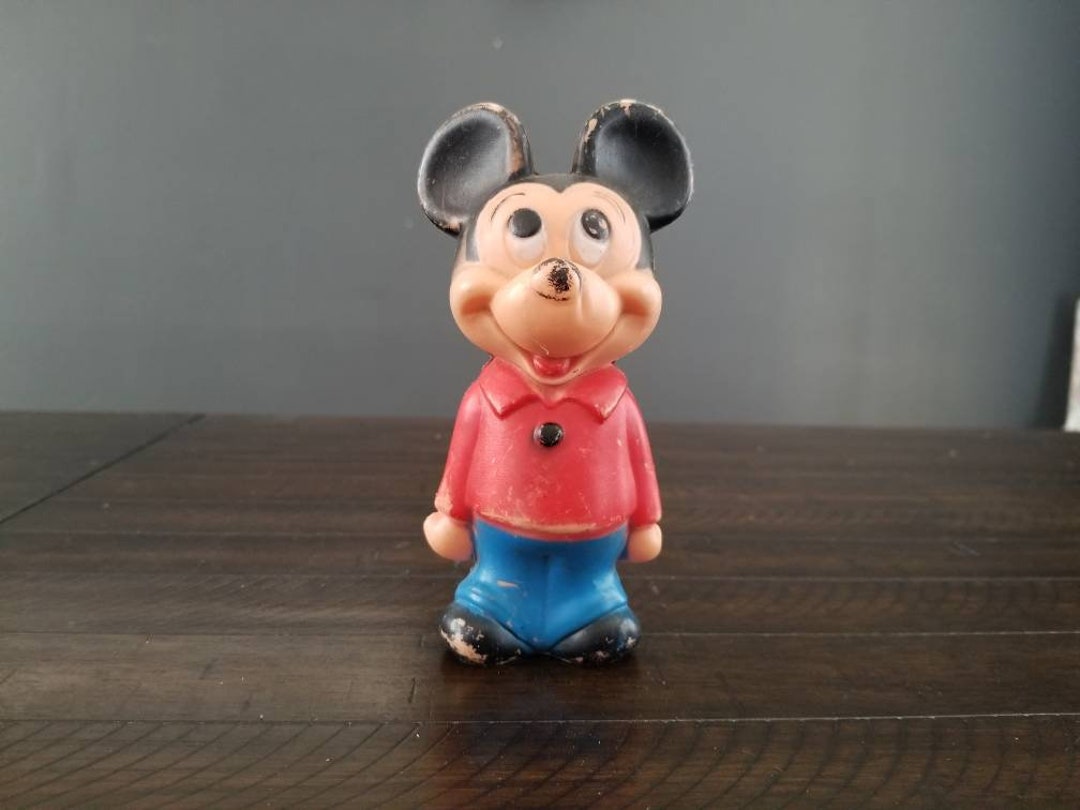 Plastic Vintage Mickey Mouse Figurine Etsy