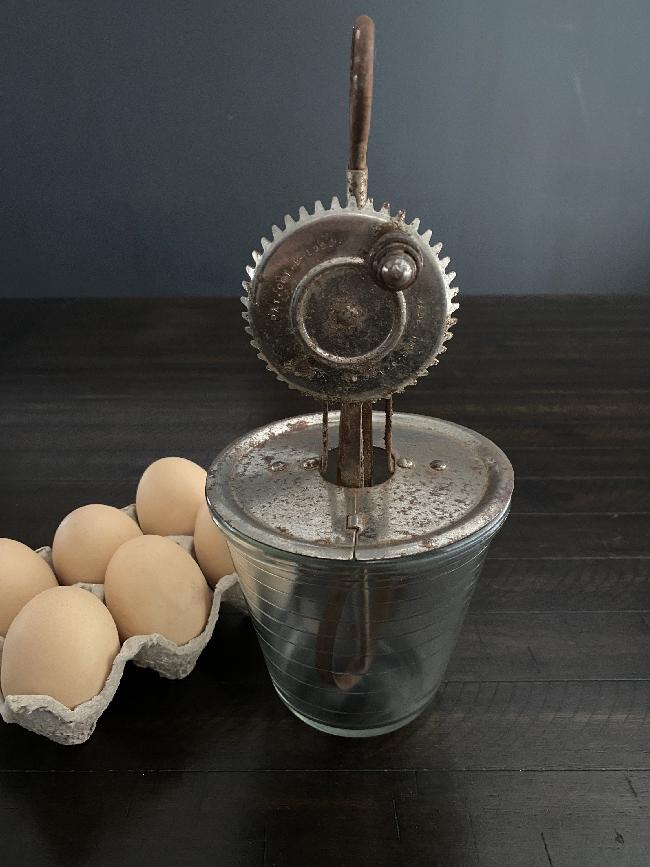 Antique Hand Mixer with Glass JarEgg BeaterHand BeaterCrank Etsy