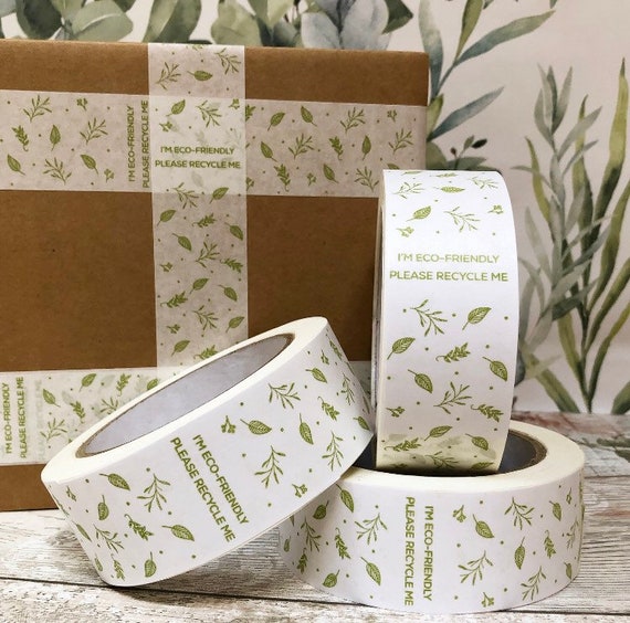 TWIN PACK - Eco Friendly 100% Packaging Recycle Paper Tape (37.5mm x 50m)