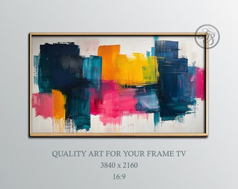 Chromatic Harmony | Abstract Color Blocks | Samsung Frame TV Art | Modern Art Printable Wall Art Digital Download | TV Screensaver