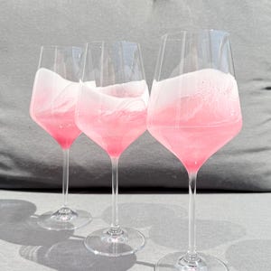 Pink cocktail glass