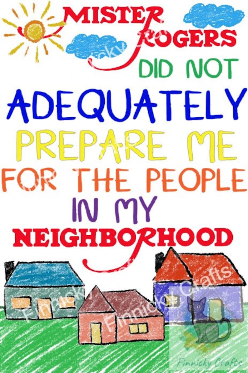 Mr. Rogers Garden Flag digital Design Mister Rogers Etsy