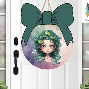 Ball with bow; Halloween Medusa Sign, Earrings, Ornament png, Digital Download
