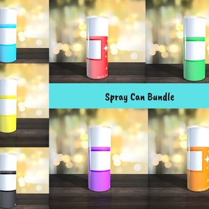 Customizable Spray Can Tumbler Template - Be Gone Template - 7 Various Colors - Digital Design - Sublimation Tumbler